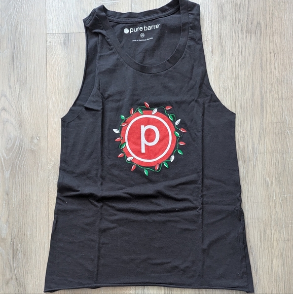 Lot of 3 Pure Barre Holiday Christmas tanks and sticky socks - Picture 4 of 6